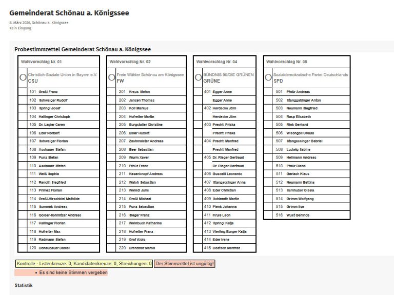 Probestimmzettel GR-Wahl 2026